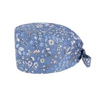 Holibanna Adjustable Cotton Scrub Cap with Breathable Printed Design for Men and Women Ergonomic Fit for Short to Long Hair and Sweat-Absorbing Surgical Hat Easy Wash and Quick Dry Multi