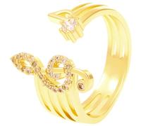 Holibanna Adjustable Musical Note Open Ring for Women and Fashion Jewelry with Creative Lover S Design Decorative Band for Everyday Wear and Giving