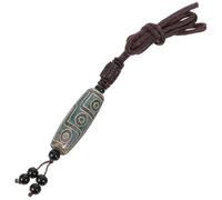 Holibanna Agate Dzi Bead Pendant Necklace for Women, Versatile Tibetan Jewelry Symbolizing Good Fortune, Ethnic Style Pendant Suitable for Photoshoot and Stage Productions