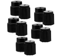 Holibanna Air Conditioning Valve Core Caps Set for Car Air Conditioning Maintenance Convenient to Carry 10pcs Caps High Pressure and Low Pressure Abs Lightweight