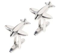 Holibanna Airplane Cufflinks for Men Small Suit Cufflinks Shirt Decorative Airplane Shape for Groom Dad