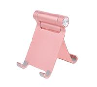 Holibanna Aluminium Alloy Folding Phone Stand Portable Tablet Holder Desktop Bracket for Office Home Use Rose Gold Compact Design Durable Craftsmanship
