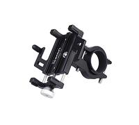Holibanna Aluminium Alloy Phone Holder for Car Motorbike Shock Absorb Sponge Pad Durable Base Bracket Compatible with Smartphones Hands Movie Viewing Black