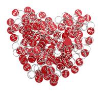 Holibanna Aluminium Numbered Key Tags 50Pcs Digital Card Number Cards for Sauna Storage and Locker Organization in Hotels and Spa Facilities 1-50 Metal Number Tags