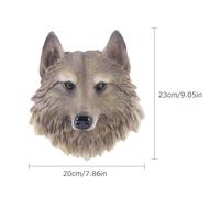 Holibanna Animal Head Wall Art Large Resin Wolf Head Sculpture for Bedroom and Public Area Decoration