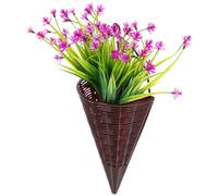 Holibanna Artificial Hanging Flower Basket with Simulated Peony Flowers for Front Door Indoor Outdoor Wall Decoration No Watering Required Decorative Floral Basket for Porch