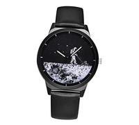 Holibanna Astronaut Dial Watch for Men and Women Leather Belt Wristwatch Wife Mother Friends Modern Style
