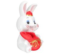 Holibanna Auspicious Tiny Bunny Figurine Ornament Cute Rabbit Tabletop Decor for Home Garden Desktop Display