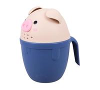 Holibanna Baby Bath Rinse Cup Large Capacity Pig Shaped Cartoon Waterfall Rinse Cup Efficient Water Transfer Pp Material Blue Suitable for Bathroom Decoration and Bathing