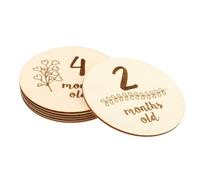 Holibanna Baby Cards and Newborn Birth Month Photo Props for Infants, Double-Sided Growth Commemorative Cards for Monthly Baby Memory Keeping, 6pcs Set