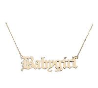 Holibanna Babygirl Necklace Gold Words Clavicle Chain Choker for Girls Women Jewelry