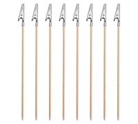 Holibanna Bamboo Skewer Alligator Clips 100 Pcs Sturdy Alloy Long-Tailed Clamps for DIY Wooden Model Painting and Craft Projects