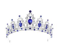 Holibanna Baroque Crown Tiara for Wedding Birthday Cosplay Queen Costume Accessory Rhinestone Crystals Pageant Party Headband