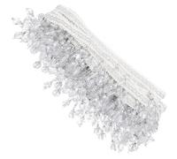 Holibanna Beaded Fringe Trim Polyester Yarn White for Curtain and Sofa Cover Decorative Curtain Material Versatile Trim and Tailor Function for Home and Handicrafts