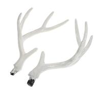 Holibanna Beige Plastic Reindeer Antlers, Realistic Lightweight and Portable Deer Antler Ornaments for Christmas Photography Props and Holiday Decorations