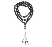 Holibanna Black Buddhist Prayer Beads Bracelet Smooth Surface Rosary Chain Worship Accessory for Meditation and Spiritual Practice Gift for Buddhism Lovers