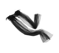 Holibanna Black Tulle Halloween Cape for Women Gothic Lace Bridal Shawl with Button Fastening Soft Comfortable Vampire and Witch Costume Cloak for Party and Wedding Events