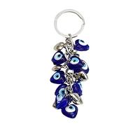 Holibanna Blue Eyes Keychain Lucky Eye Key Ring Blue Glass Evil Eye Purse Pendant Bag Hanging Charm Lucky Evil Eye Keychain Good Luck Charm Car Trim Alloy European and American Ham Devil Eye
