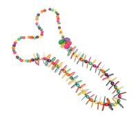 Holibanna Bohemian Coconut Shell Beaded Necklace Long Colorful Statement Jewelry for Women Vintage Ethnic Style Accessory for Party and Daily Wear