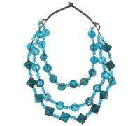 Holibanna Bohemian Necklace Bib Collar Statement Chunky Pendant Beads Ethnic Choker Multi Strand Necklace for Women