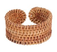 Holibanna Bohemian Rattan Woven Bracelet Lightweight Adjustable Chunky Bangle with Rustic Charm for Women Summer Wrist Jewelry Beachwear and Special Occasions