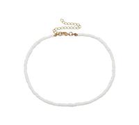 Holibanna Boho Choker Necklace Chain Bead Necklace Tiny Beaded Choker Jewelry for Women and Girls (White)