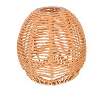 Holibanna Boho Handwoven Rattan Lamp Shade Diameter Hole Paper Rope Woven Pendant Light Cover for Floor Lamp Chandelier Ceiling Fan Bulb Covers Khaki Nordic Style