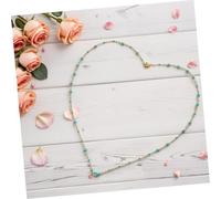 Holibanna Boho Style Beaded Clavicle Necklace for Women Stainless Steel Chain Choker with Elegant Pendant Fashion Jewelry for Summer Beach and Casual Wear