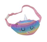 Holibanna Boy Girl Unicorn Fanny Pack Cute Rainbow Unicorn Waist Bag for Girls Lightweight and Durable Chest Bag for Travel and Shopping Little Girl Purse for Snacks and Essentials