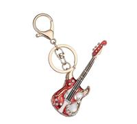 Holibanna Boys and Girls Adorable Guitar Keychain Safe Keyring Decoration for Parties Personal Collection Polished Design for Comfort Multifunctional Keychain Adornment