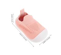 Holibanna Breathable Mesh Girl Shoes Lightweight Soft Sole Training Sneakers for Indoor Outdoor Early Walking Support and Stable Step Balance Pink