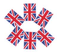 Holibanna British Union Jack Flag Patch 6Pcs 89X63Mm Embroidery Cloth Patch for Clothes Bags Hats Stage Costume Decoration