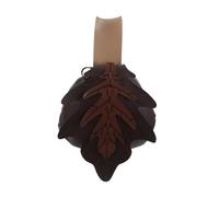 Holibanna Brown Faux Leather Medieval Leaf Design Pouch Stylish Outdoor Accessory for Festivals and Casual Wear Hands Convenience with Nature Inspired Elegance