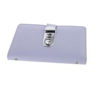 Holibanna Budget Saving Binder Financial Saving Book Large Capacity Pu Alloy Locked Dualsided Insertion Elegant Sleek Stylish Design for Home and Business Use