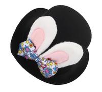 Holibanna Bunny Ears Top Hat with Floral Bow, Soft Plush Easter Bonnet Hat, White Rabbit Ear Accessory for Women’s Party and Cosplay Headwear