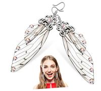 Holibanna Butterfly Wings Dangle Earrings for Women Lightweight Plastic and Alloy Drop Earrings Vintage Style for Weddings and Formal Occasions