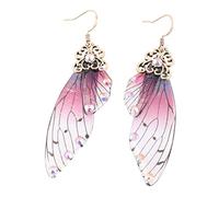 Holibanna Butterfly Wings Earrings Long Fairy Tale Butterfly Bridal Drop Earrings Fancy Women Accessories (Bronze)