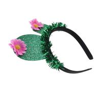 Holibanna Cactus Headband with Bunny Ears Cute Sequin Hair Accessory for Parties Festivals and Cosplay Lightweight and Comfortable Design for Women for Holiday Celebrations
