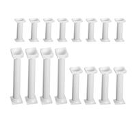 Holibanna Cake Pillars Roman Column Supports Plastic 16pcs White Multifunctional and Versatile for Wedding and Birthday Cakes for Tiered Decoration