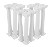 Holibanna Cake Support Stands Roman Column 12 Pcs Plastic Reusable White for Wedding Cake Decoration and Tiered Cake Display