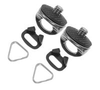 Holibanna Camera Strap Triangle Ring Split Hook Set with 1/4” Safety Screws Replacement Hooks for Camera Shoulder and Wrist Straps 4 Pieces for Accessories and Lanyard Repair