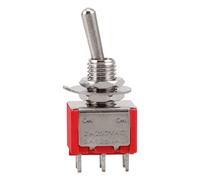 Holibanna Car Toggle Switch for Electronic Device and Automotive Use, 6 Pin 2 Position Type, Red Plastic with Silver-plated Copper, Versatile Replacement Rocker Switch for Vehicle and Marine