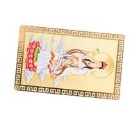 Holibanna Card with and Compact Design Lightweight Fine Craftsmanship Amulet Chinese Feng Shui Kwan Yin Gold Protection Success Charm Made of Aluminium Magnesium Alloy Safe and Reliable