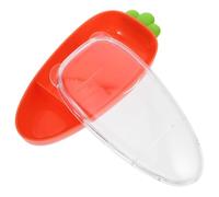 Holibanna Carrot and Dip Container 2-Compartment Veggie Tray Platter with Cover Design, Divided Snack Serving Tray Made of Sturdy Abs, for Office Lunches and Family Gatherings, Orange Carrot