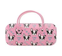 Holibanna Cartoon Child Eyeglasses Case Hard Eyeglass Case Portable Eyeglasses Case with Handle Leather Glasses Box Makeup Case Eyewear Pouch for Girls Women (Pink)