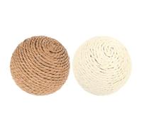 Holibanna Cat Scratchers Indoor 2pcs Jute Rope Sturdy Portable Scratching Balls for Furniture Protection and Kitten Training