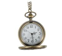 Holibanna Chain Pocket Watch Vintage Zinc Alloy Stylish Roman Numeral Quartz Steampunk Design Convenient Timepiece for Clothing Accessories
