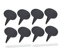 Holibanna Cheese Marker Set with Soapstone Chalk Reusable Oval Cheese Board Labels for Charcuterie and Dessert for Parties and Buffets