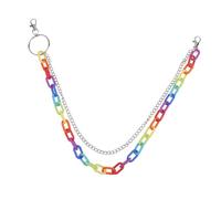 Holibanna Chic Waist Chain for Women Rainbow Pants Chain Fashion Belt Buckle for Daily Dress