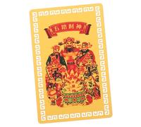 Holibanna Chinese Luck Amulet Card Five Way Wealth God Feng Shui Luck Charm for Wallet Purse Home Office Enhancing Health Wealth and Prosperity